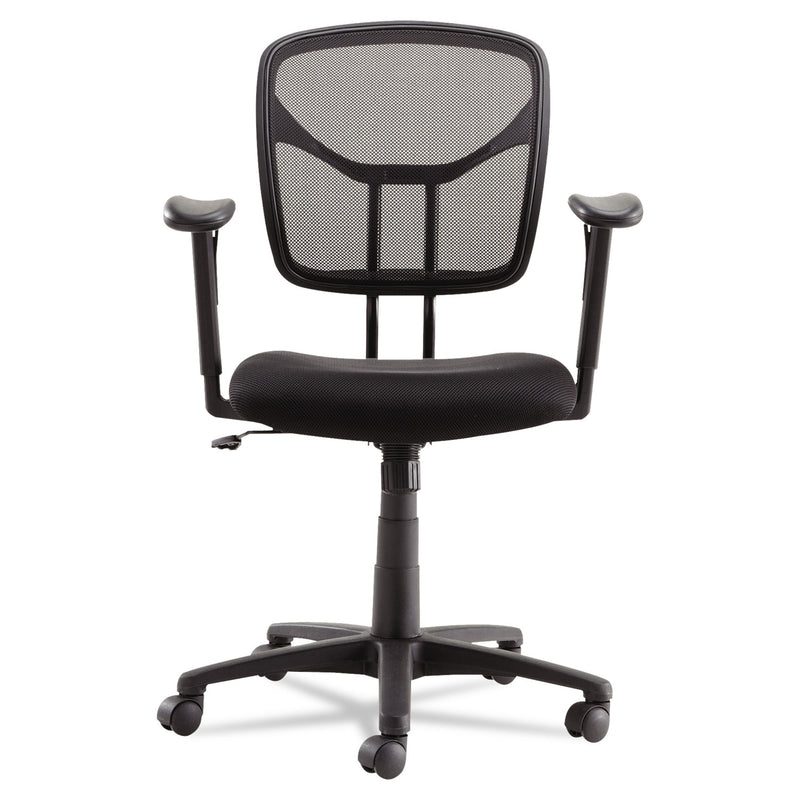 OIF Swivel/Tilt Mesh Task Chair with Adjustable Arms, Supports Up to 250 lb, 17.72" to 22.24" Seat Height, Black