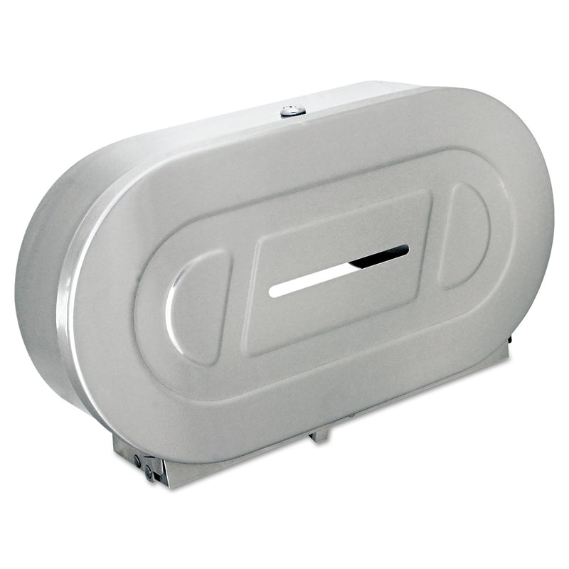 Bobrick Toilet Tissue 2 Roll Dispenser, Jumbo, 20.81 x 5.31 x 11.38, Satin-Finish Stainless Steel
