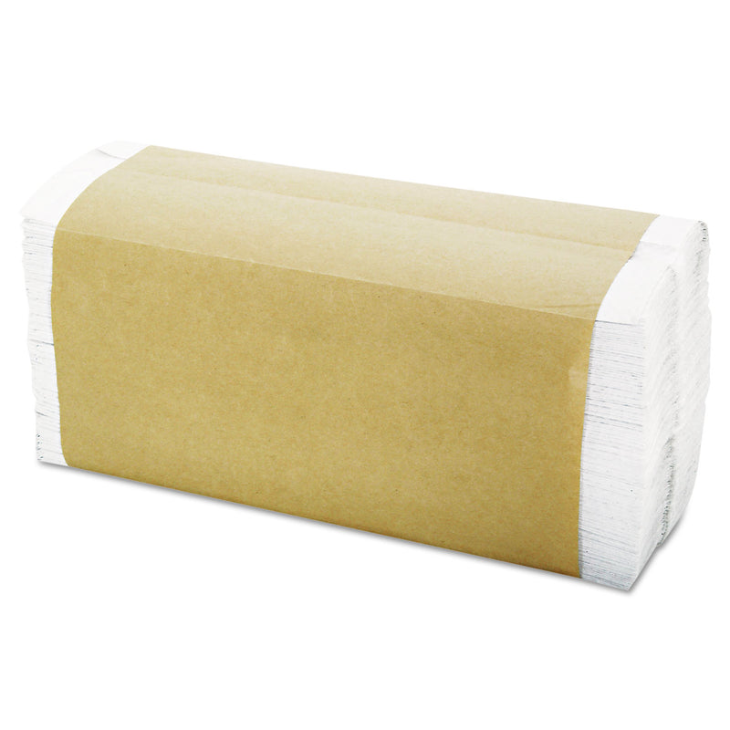 General Supply C-Fold Towels, 11 x 10.13, White, 200/Pack, 12 Packs/Carton