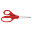 Fiskars Kids/Student Scissors, Pointed Tip, 7" Long, 2.75" Cut Length, Assorted Straight Handles