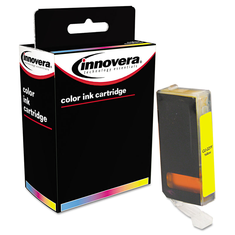 Innovera Remanufactured Yellow Ink, Replacement for CLI-221Y (2949B001), 510 Page-Yield