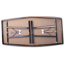 Barricks Economy Conference Folding Table, Boat, 96w x 36d x 30h, Walnut/Black