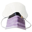 Medline Prohibit Face Mask w/Eyeshield, Polypropylene/Cellulose, Purple, 25/Box
