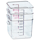 Rubbermaid SpaceSaver Square Containers, 2 qt, 8.8 x 8.75 x 2.7, Clear, Plastic