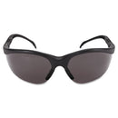 MCR Klondike Safety Glasses, Matte Black Frame, Gray Lens