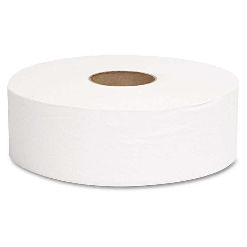 GEN JRT Jumbo Bath Tissue, Septic Safe, 1-Ply, White, 3.63" x 2,250 ft, 6 Rolls/Carton