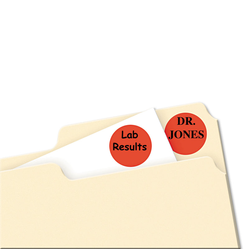 5467 Label Printable Self-Adhesive Removable Color-Coding Labels, 0.75