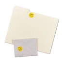Avery Printable Self-Adhesive Removable Color-Coding Labels, 1.25" dia, Neon Orange, 8/Sheet, 50 Sheets/Pack, (5476)