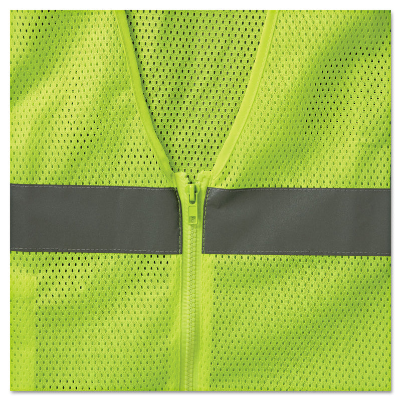 ergodyne GloWear 8210Z Class 2 Economy Vest, Polyester Mesh, Large to X-Large, Lime