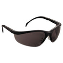 MCR Klondike Safety Glasses, Matte Black Frame, Gray Lens