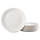 AJM Packaging Corporation Paper Plates, 9" dia, White, 100/Pack