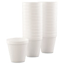 Dart Foam Containers, 16 oz, White, 25/Bag, 20 Bags/Carton