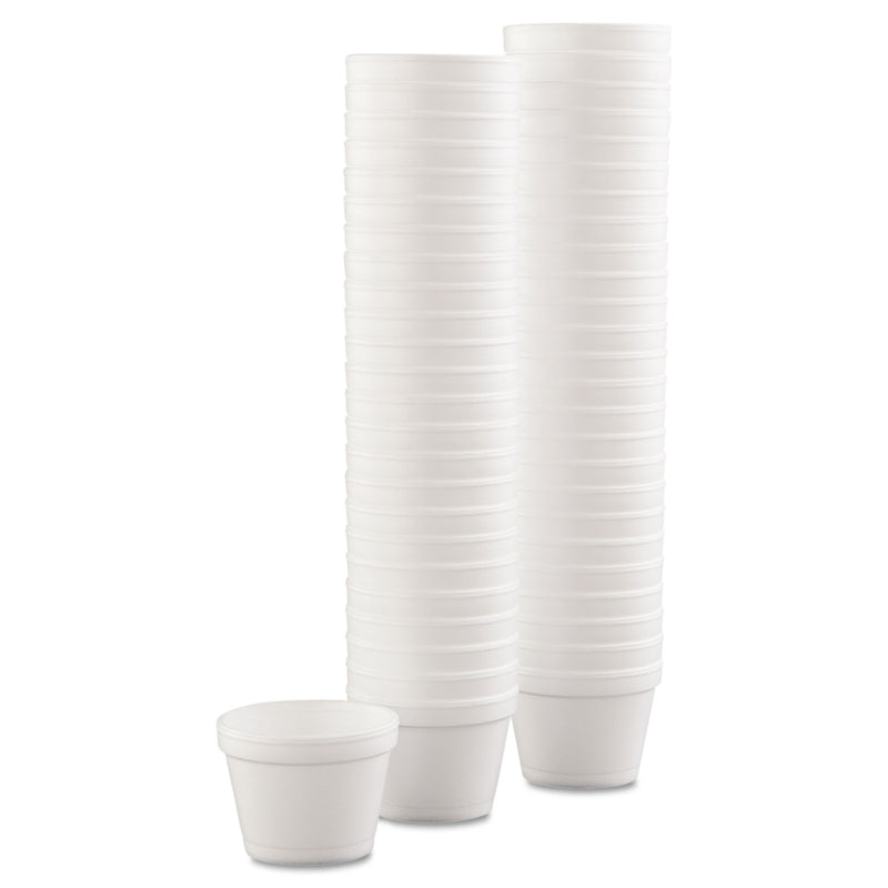 Dart Bowl Containers, 4 oz, White, Foam, 1,000/Carton