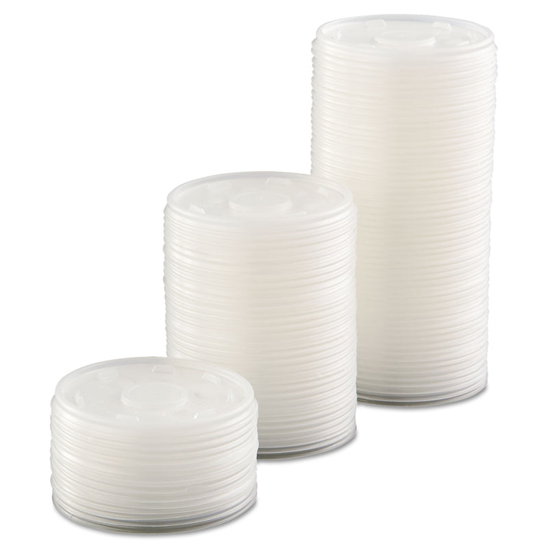 Dart Plastic Cold Cup Lids, Fits 10 oz Cups, Translucent, 100 Pack, 10 Packs/Carton