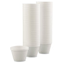 Dart Foam Containers, 6 oz, White, 50/Bag, 20 Bags/Carton