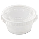 Dart Portion/Souffle Cup Lids, PET, Fits 1.5 oz to 2.5 oz Cups, Clear, 2,500/Carton