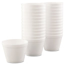 Dart Foam Containers,16 oz, White, 25/Bag, 20 Bags/Carton