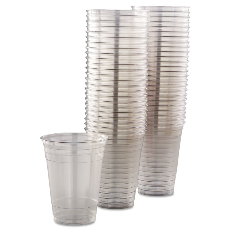 Dart Ultra Clear PET Cups, 16 oz, Squat, 50/Bag, 20 Bags/Carton