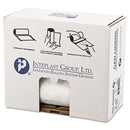 Inteplast Group Low-Density Commercial Can Liners, 45 gal, 0.8 mil, 40" x 46", White, 100/Carton