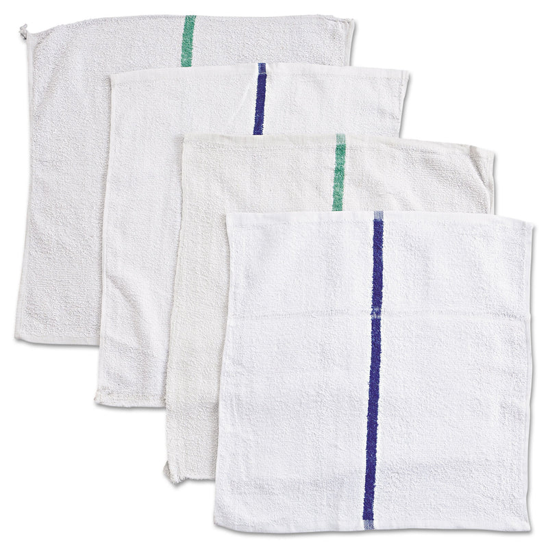 HOSPECO Counter Cloth/Bar Mop, 15.5 x 17, White, Cotton, 60/Carton