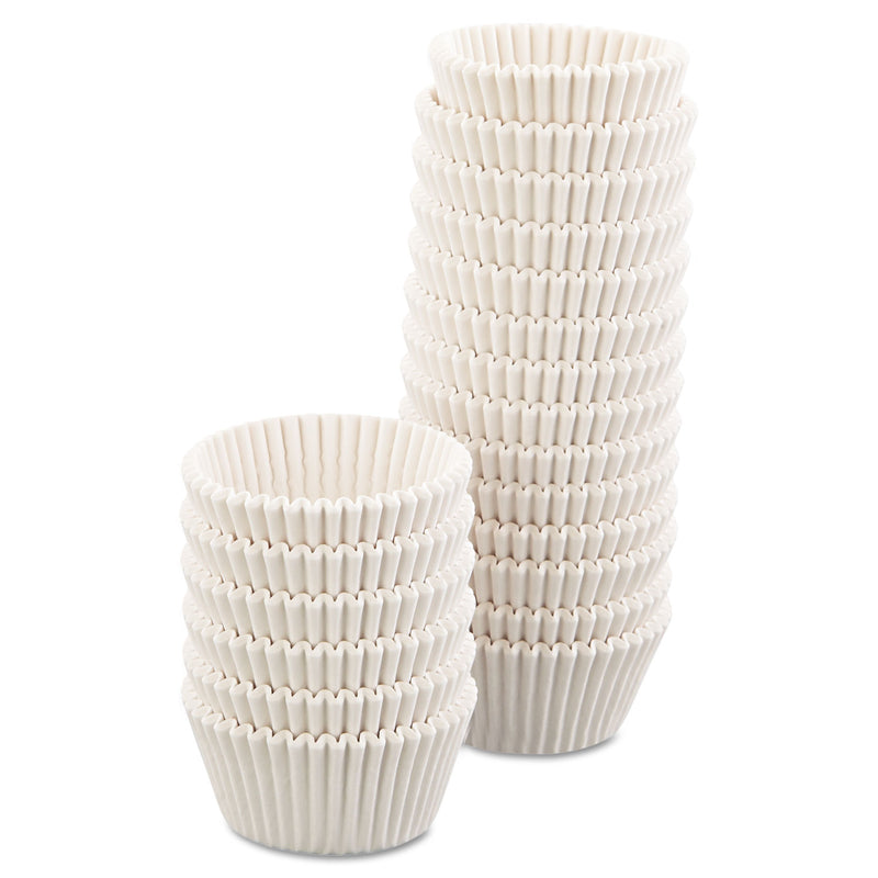Hoffmaster Fluted Bake Cups, 4.5 Diameter x 1.25 h, White, Paper, 500/Pack, 20 Packs/Carton