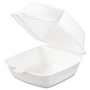 Dart Foam Hinged Lid Containers, 5.38 x 5.5 x 2.88, White, 500/Carton