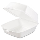 Dart Foam Hinged Lid Containers, 6 x 5.78 x 3, White, 500/Carton