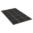 Crown Safewalk Heavy-Duty Anti-Fatigue Drainage Mat, General Purpose, 36 x 60, Black