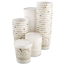 Dart Flexstyle Double Poly Paper Container/Lid Combo, 16 oz, Symphony, 25 Combos/Sleeve, 10 Sleeves/Carton