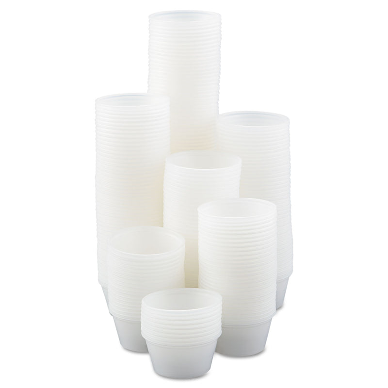 Dart Polystyrene Portion Cups, 2 oz, Translucent, 250/Bag, 10 Bags/Carton
