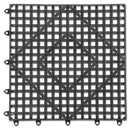 San Jamar Versa-Mat Bar-Shelf Liner, Plastic, 12w x 12d x 0.25h, Black, 24/Carton