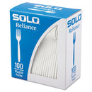 Dart Boxed Reliance Medium Heavy Weight Cutlery, Fork, White, 1000/Carton