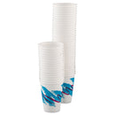 Dart Jazz Paper Hot Cups, 12 oz, White/Green/Purple, 50/Bag, 20 Bags/Carton