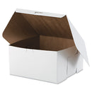 SCT White One-Piece Non-Window Bakery Boxes, 10 x 10 x 5.5, White, Paper, 100/Carton