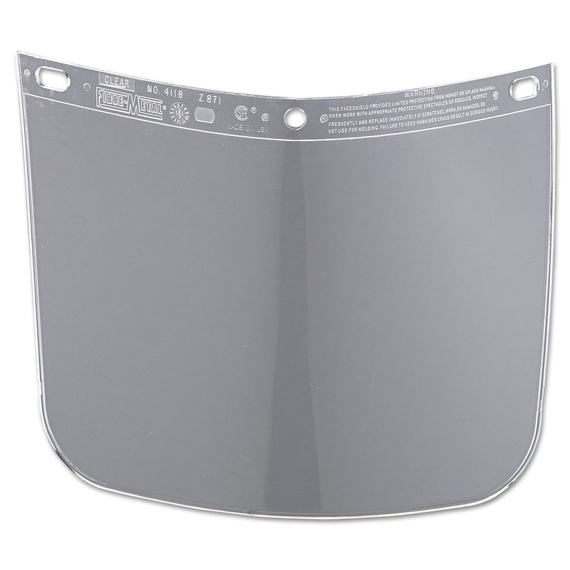 Fibre-Metal High Performance Face Shield Window, Standard, Propionate, 11 x 8, Clear