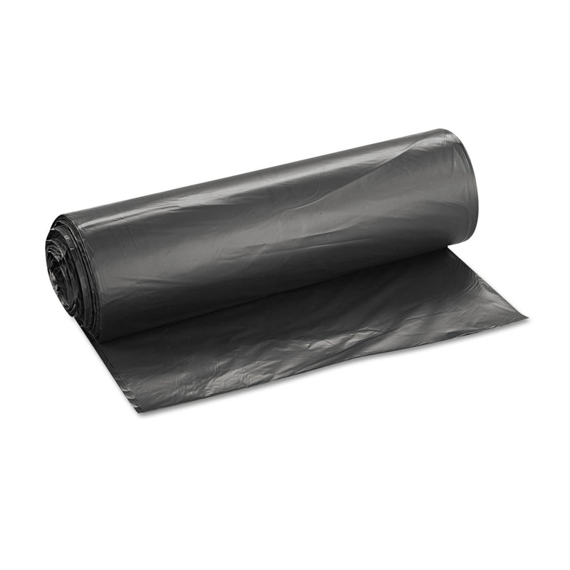 Inteplast Group High-Density Interleaved Commercial Can Liners, 45 gal, 22 microns, 40" x 48", Black, 150/Carton