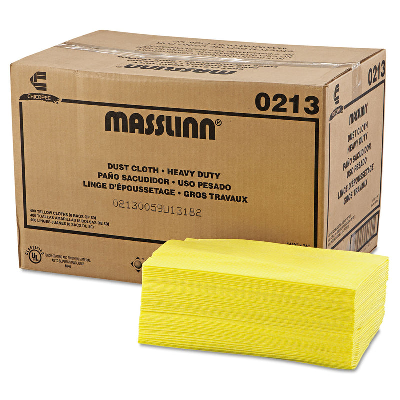 Chix Masslinn Dust Cloths, 16 x 24, Yellow, 50/Pack, 8 Packs/Carton