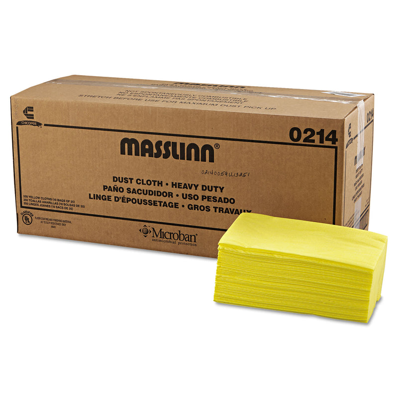 Chix Masslinn Dust Cloths, 24 x 40, Yellow, 25/Bag, 10 Bags/Carton