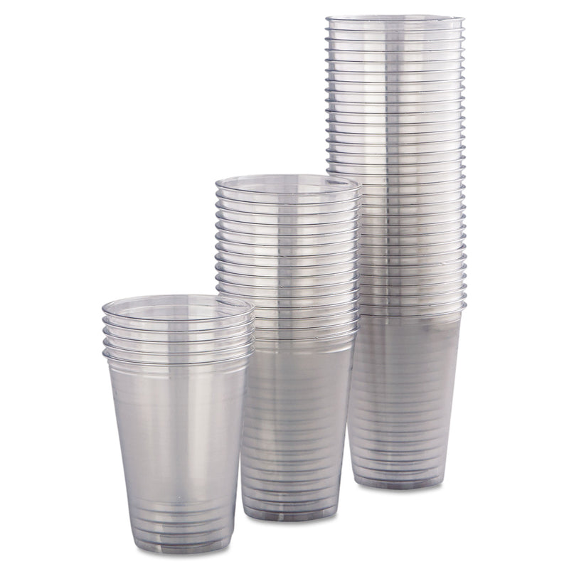 Dart Ultra Clear Cups, 12 oz, PET, 50/Bag, 20 Bags/Carton