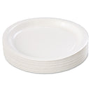 Hoffmaster Coated Paper Dinnerware, Plate, 9" dia, White, 50/Pack, 10 Packs/Carton