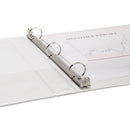 Samsill Speedy Spine Heavy-Duty Time Saving Round Ring View Binder, 3 Rings, 1" Capacity, 11 x 8.5, White