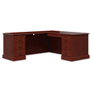HON 94000 Series "L" Workstation Desk for Return on Left, 66" x 30" x 29.5", Mahogany