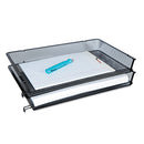 Universal Deluxe Mesh Stacking Side Load Tray, 1 Section, Legal Size Files, 17" x 10.88" x 2.5", Black