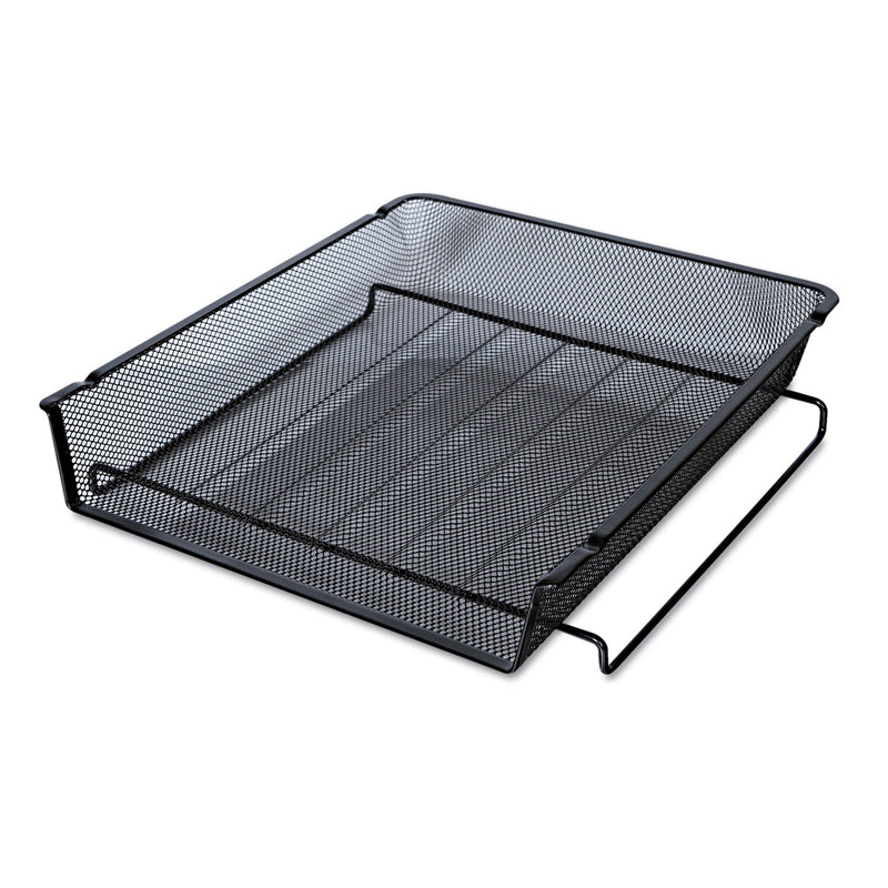 Universal Deluxe Mesh Stackable Front Load Tray, 1 Section, Letter Size Files, 11.25" x 13" x 2.75", Black