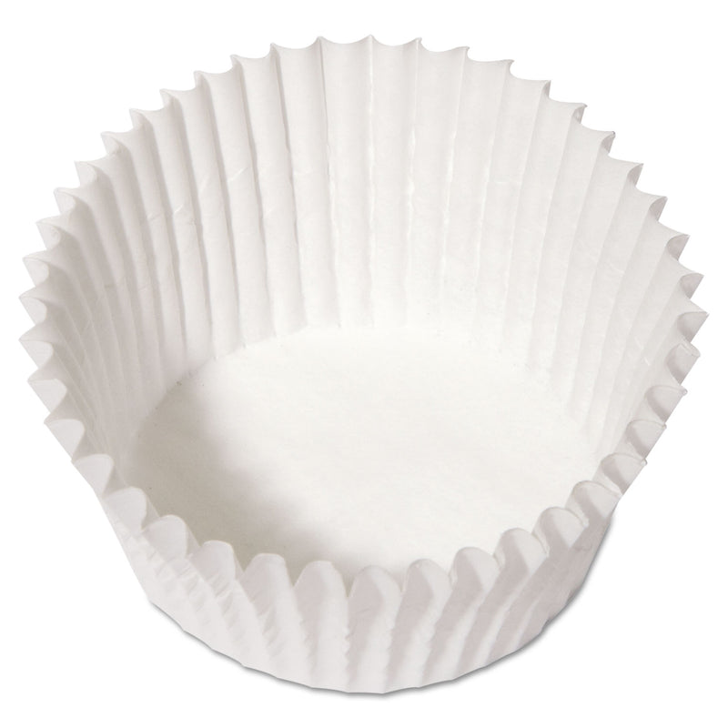 Hoffmaster Fluted Bake Cups, 4.5 Diameter x 1.25 h, White, Paper, 500/Pack, 20 Packs/Carton