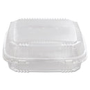 Pactiv Evergreen ClearView SmartLock Hinged Lid Container, 49 oz, 8.2 x 8.34 x 2.91, Clear, Plastic, 200/Carton
