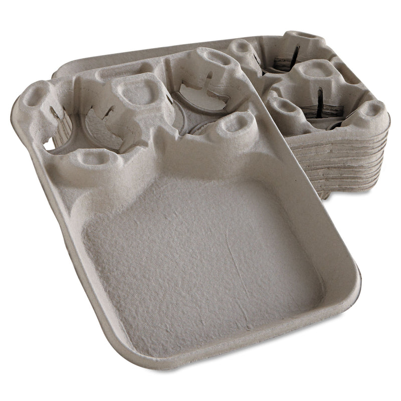 Chinet StrongHolder Molded Fiber Cup/Food Trays, 8 oz to 44 oz, 2 Cups, Beige, 100/Carton