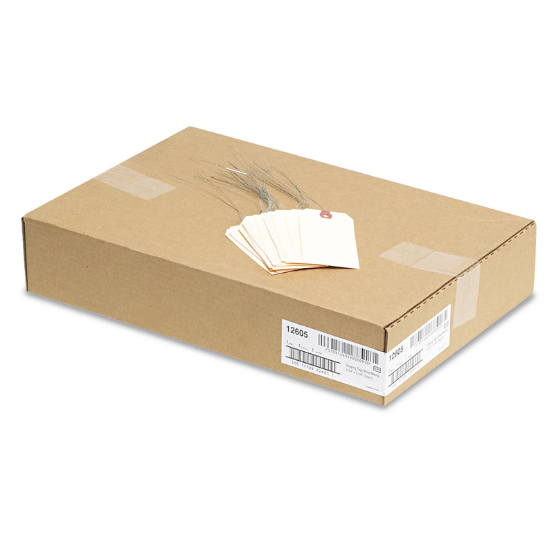 Avery Double Wired Shipping Tags, 11.5 pt Stock, 4.75 x 2.38, Manila, 1,000/Box