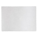 Hoffmaster Knurl Embossed Scalloped Edge Placemats, 9.5 x 13.5, White, 1,000/Carton