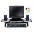 Kensington Flat Panel Monitor Stand with SmartFit, 34" x 14" x 2.5" to 4.5", Black, Supports 35 lbs